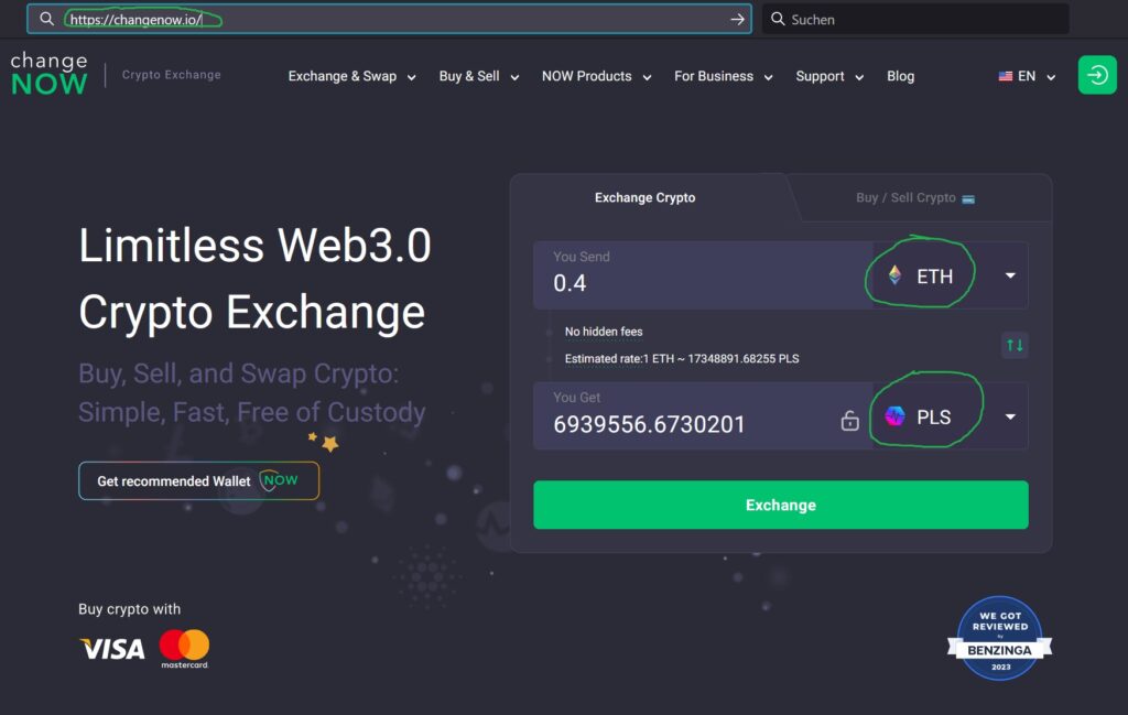 Pulsechain changenow